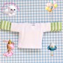 TEE SHIRT VERT & BLANC POUR POUPEE BJD OB11 STODOLL AMYDOLL LATI WHITE SP MEADOWDOLLS NUNU NENDOROID OBITSU DDF YMY DOLLS
