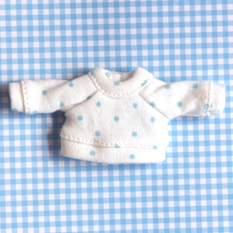 TEE SHIRT SWEAT A POIS POUR POUPEE OB11 STODOLL BJD AMYDOLL LATI WHITE SP PUKIPUKI OBITSU 11 CM DOLLS