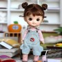 SALOPETTE APPLE GIRLY POUR POUPÉE BJD OB11 STODOLL AMYDOLL LATI WHITE SP MEADOWDOLLS NUNU NENDOROID OBITSU DDF YMY
