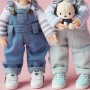 SALOPETTE EN JEAN POUR POUPÉE BJD OB11 STODOLL AMYDOLL LATI WHITE SP MEADOWDOLLS NUNU NENDOROID OBITSU DDF YMY