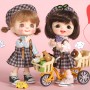 TITI PARISIAN JUMPER + SHIRT + HAT OUTFIT FOR BJD OB11 NENDOROID STODOLL AMYDOLL LATI WHITE SP PUKIPUKI OBITSU DOLLS
