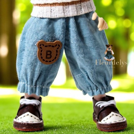 PANTALON EN JEAN POUR POUPÉE BJD OB11 STODOLL AMYDOLL LATI WHITE SP PUKIPUKI MEADOWDOLLS NUNU SPROUT DOLLS