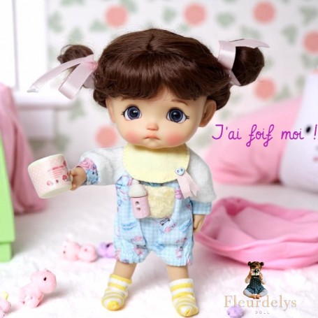 COMBINAISON BABY & BAVOIR POUR POUPÉE BJD OB11 STODOLL NENDOROID AMYDOLL KKNER LATI WHITE SP PUKIPUKI PETITES OBITSU DOLLS