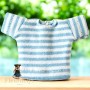 TEE SHIRT BLEU & BLANC POUR POUPEE BJD OB11 STODOLL AMYDOLL LATI WHITE SP MEADOWDOLLS NUNU NENDOROID OBITSU DDF YMY DOLLS