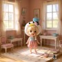 SALOPETTE BLEU & ROSE POUPÉE POUPÉE OB11 STODOLL AMYDOLL MEADOWDOLLS NUNU LATI WHITE SP PUKIPUKI NENDOROID DOLLS