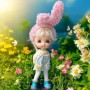 SERRE TETE OREILLES LAPIN ROSE POUPÉE POUPÉE OB11 STODOLL AMYDOLL MEADOWDOLLS NUNU LATI WHITE SP PUKIPUKI NENDOROID DOLLS