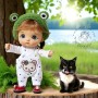 BLUE BEAR OVERALLS FOR DOLL OB11 STODOLL NENDOROID KKNER AMYDOLL LATI WHITE SP PUKIPUKI OBITSU 11 MINI DOLLS