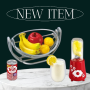 REMENT RE-MENT MINIATURE MORINAGA PANIER DE FRUITS MIXEUR ET VERRE CUISINE POUPEE BARBIE BLYTHE BJD DIORAMA DOLLHOUSE