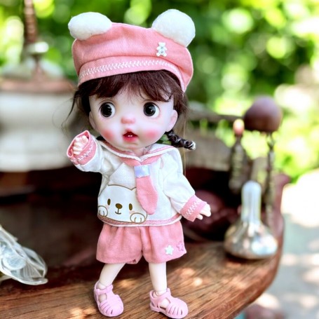 ENSEMBLE MARIN ROSE POUR POUPÉE BJD OB11 STODOLL NENDOROID AMYDOLL KKNER LATI WHITE SP PUKIPUKI PETITES OBITSU DOLLS