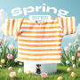 TEE SHIRT ORANGE & BLANC POUPÉE BJD OB11 STODOLL NENDOROID AMYDOLL KKNER OBITSU DOLLS