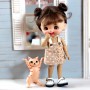 ROBE JEAN ETOILE POUR POUPÉE BJD OB11 STODOLL NENDOROID AMYDOLL KKNER LATI WHITE SP PUKIPUKI PETITES OBITSU DOLLS