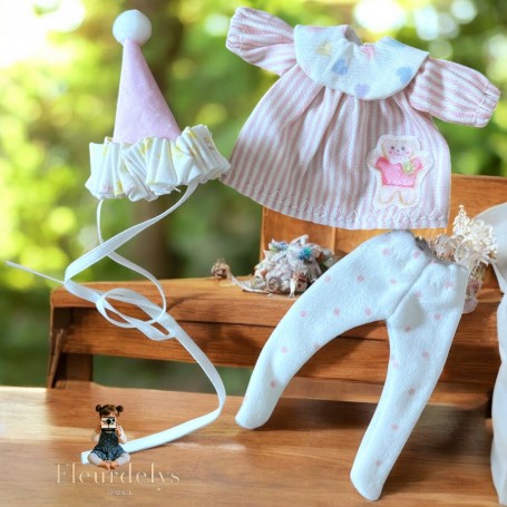 TENUE ROBE & CHAPEAU D'ARTISTE POUR POUPÉE BJD OB11 STODOLL NENDOROID AMYDOLL KKNER LATI WHITE SP PUKIPUKI PETITES OBITSU DOLLS