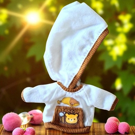 SWEAT A CAPUCHE OURSON POUPÉE BJD OB11 STODOLL NENDOROID NUNU SPROUT MEADOWDOLLS AMYDOLL LATI WHITE SP PUKIPUKI DOLLS