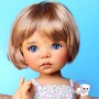 PERRUQUE DOLL WIG BOB BLOND MIEL 11.12" POUPÉE BJD MEADOWDOLLS SAFFI BAILEY SYLVIA SCARLET 18" DOLLS ETC...