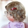 PERRUQUE DOLL WIG CURLY GINGER 11.12" POUPÉE BJD MEADOWDOLLS SAFFI BAILEY SYLVIA SCARLET 18" DOLLS ETC...