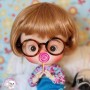 DOLL TURTLE BROWN ROUND VINTAGE GLASSES FOR QBABY DOLLS by RODGER DOLL SIMILAR HEAD SIZE BLYTHE MEADOWDOLLS ...