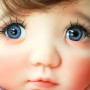 OVAL REAL ULTRAMARINE 6 mm GLASS EYES FOR DOLL BJD BEAR REBON DOLL LATI WHITE BEAR REBORN DOLLMORE IPLEHOUSE DOLLS