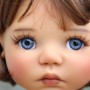 YEUX EN VERRE OVAL REAL ULTRAMARINE 6 mm GLASS EYES POUPÉE BJD MY MEADOW LATI WHITE BEAR REBORN DOLLMORE IPLEHOUSE DOLLS