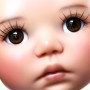 OVAL REAL BROWNIE 8 mm GLASS EYES FOR DOLL BJD LATI WHITE BEAR REBORN DOLLMORE IPLEHOUSE DOLLS