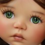 OVAL REAL OLIVE GREEN 8 mm GLASS EYES FOR DOLL BJD BEAR REBON DOLL LATI WHITE BEAR REBORN DOLLMORE IPLEHOUSE DOLLS