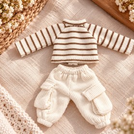 ENSEMBLE PULL ET PANTALON POUPÉE BJD OB11 STODOLL NENDOROID NUNU SPROUT MEADOWDOLLS AMYDOLL LATI WHITE SP PUKIPUKI DOLLS