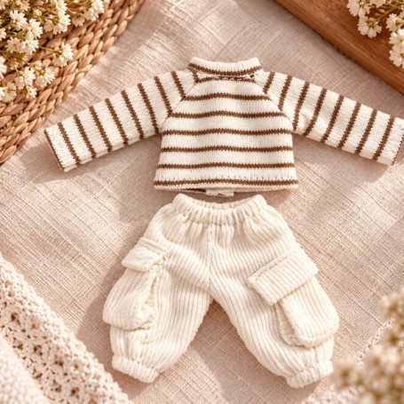 ENSEMBLE PULL ET PANTALON POUPÉE BJD OB11 STODOLL NENDOROID NUNU SPROUT MEADOWDOLLS AMYDOLL LATI WHITE SP PUKIPUKI DOLLS