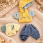 YELLOW AND BLUE HOODIE OUTFIT SET FOR DOLL OB11 STODOLL NENDOROID NUNU SPROUT MEADOWDOLLS AMYDOLL LATI WHITE SP PUKIPUKI DOLLS