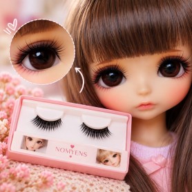 NOMYENS EYELASHES NATURAL BLACK FOR BJD DOLL BJD BALL JOINTED DOLL LATI YELLOW PUKIFEE YOSD LITTLEFEE MINIFEE SD...