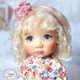 MOHAIR BLOND JOSEPHINE DOLL WIG 10-11 FOR BLYTHE MEADOWDOLLS MAE MASHA ARDYN DOLLS