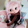 PINK KAWAII PURE LONG MOHAIR BRAIDS WIG 10-11" EXCLUSIVE FLEURDELYSDOLL FOR BLYTHE MEADOWS MAE ADRYN DOLLS