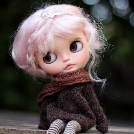 PINK KAWAII PURE LONG MOHAIR BRAIDS WIG 10-11" EXCLUSIVE FLEURDELYSDOLL FOR BLYTHE MEADOWS MAE ADRYN DOLLS
