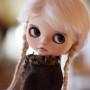 EXCLUSIVE MOHAIR BLOND & PINK WIG 10-11 BJD DOLL BLYTHE MEADOWDOLLS MAE ADRYN ZWERGNASE DOLL