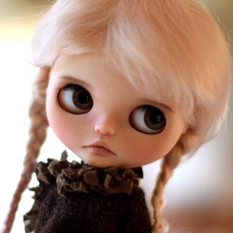 EXCLUSIVE MOHAIR BLOND & PINK WIG 10-11 BJD DOLL BLYTHE MEADOWDOLLS MAE ADRYN ZWERGNASE DOLL