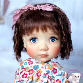 PERRUQUE DOLL WIG 9.10 MOHAIR LORELEI BROWN POUR POUPEES FOR BLYTHE MEADOWDOLLS MAE MASHA ARDYN DOLLS