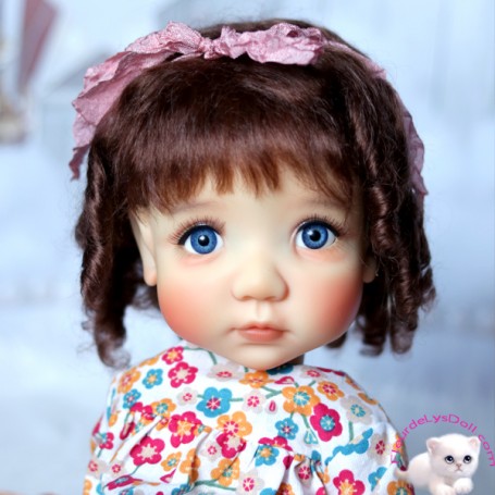 MOHAIR LORELEI BROWN DOLL WIG 9.10 FOR BLYTHE MEADOWDOLLS MAE MASHA ARDYN DOLLS