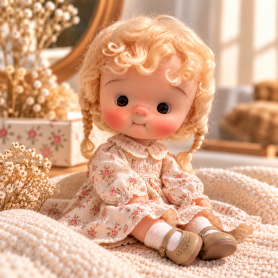 PERRUQUE DOLL WIG PUR MOHAIR CHOUPETTA BLOND 10-11 POUR POUPÉE BJD QBABY BLYTHE MEADOWDOLLS MAE ADRYN
