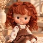PERRUQUE DOLL WIG MOHAIR CHOUPETTA CARROT 10.11" POUPÉE QBABY BLYTHE MEADOWDOLLS MAE ARDYN MASHA...