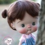 PERRUQUE DOLL WIG 10.11 MOHAIR MACARON CHOCOLAT POUR POUPEES BJD BLYTHE CUSTOM QBABY DOLLS AMYDOLL (30 cm) ...