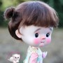 PERRUQUE DOLL WIG 10.11 MOHAIR MACARON CHOCOLAT POUR POUPEES BJD BLYTHE CUSTOM QBABY DOLLS AMYDOLL (30 cm) ...