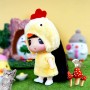 PETITE POUPEE POUSSIN 9 CM CADEAU PORTE CLEFS OU POUR JOUER