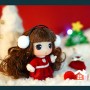 LOVELY DOLL 9 CM (3.5")  GREAT CHRISTMAS GIFT IN HER CLEAR BIG BALL