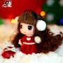 PETITE POUPEE 9 CM CADEAU NOEL DANS SA BOULE POUR LE SAPIN OU POUR JOUER